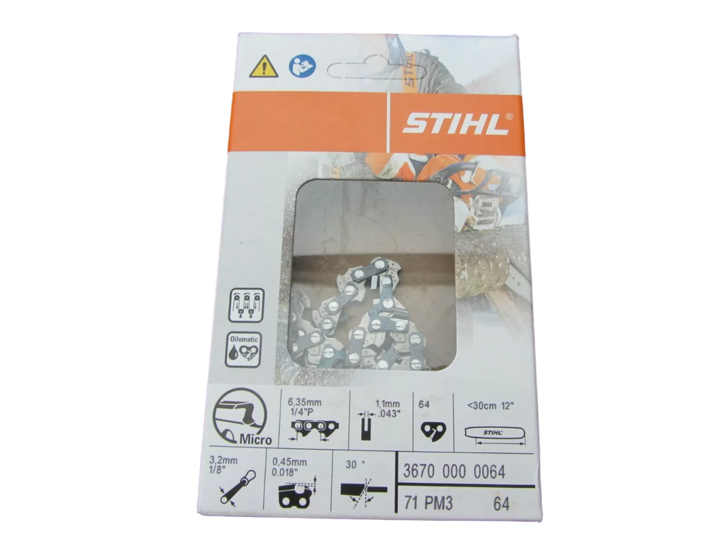 Cadena De 12” Para Motosierra 1/4" P Picco Micro 3 (PM3), 1.1 mm Stihl