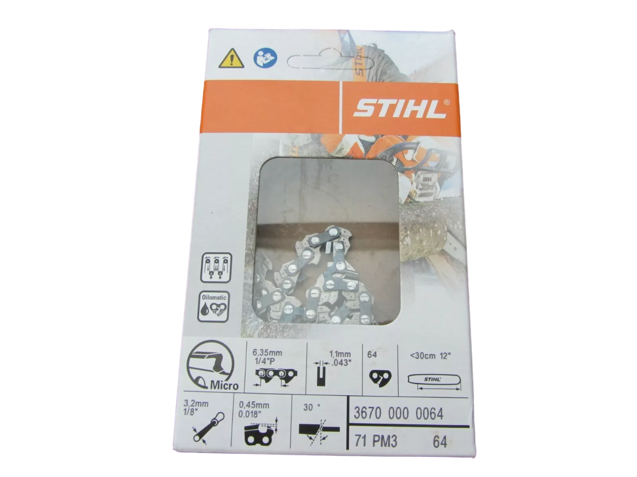 Cadena De 12” Para Motosierra 1/4" P Picco Micro 3 (PM3), 1.1 mm Stihl