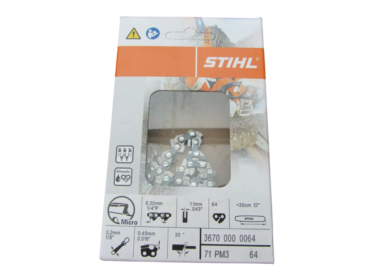 Cadena De 12” Para Motosierra 1/4" P Picco Micro 3 (PM3), 1.1 mm Stihl