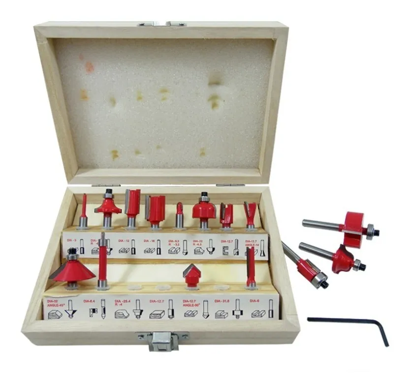 Juego de brocas para Router de Carburo 15 Pz  284112 Obi