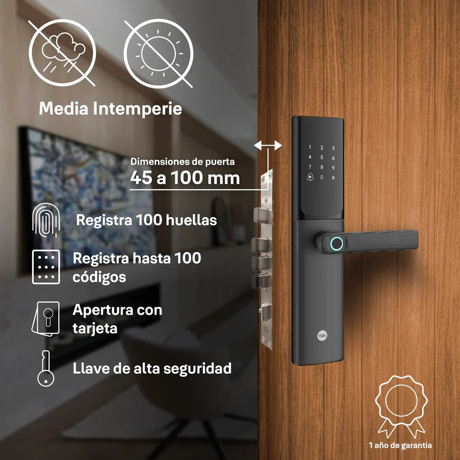 Cerradura Digital Sensor RF de Huella con IA Julios MX83425 Yale