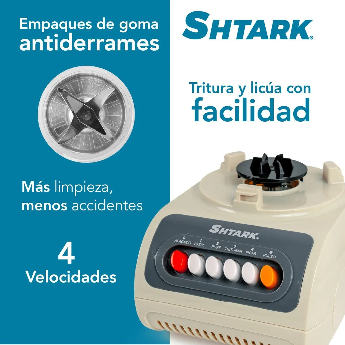 Licuadora 500W 1.5Lts SHTLE2VCR Shtark