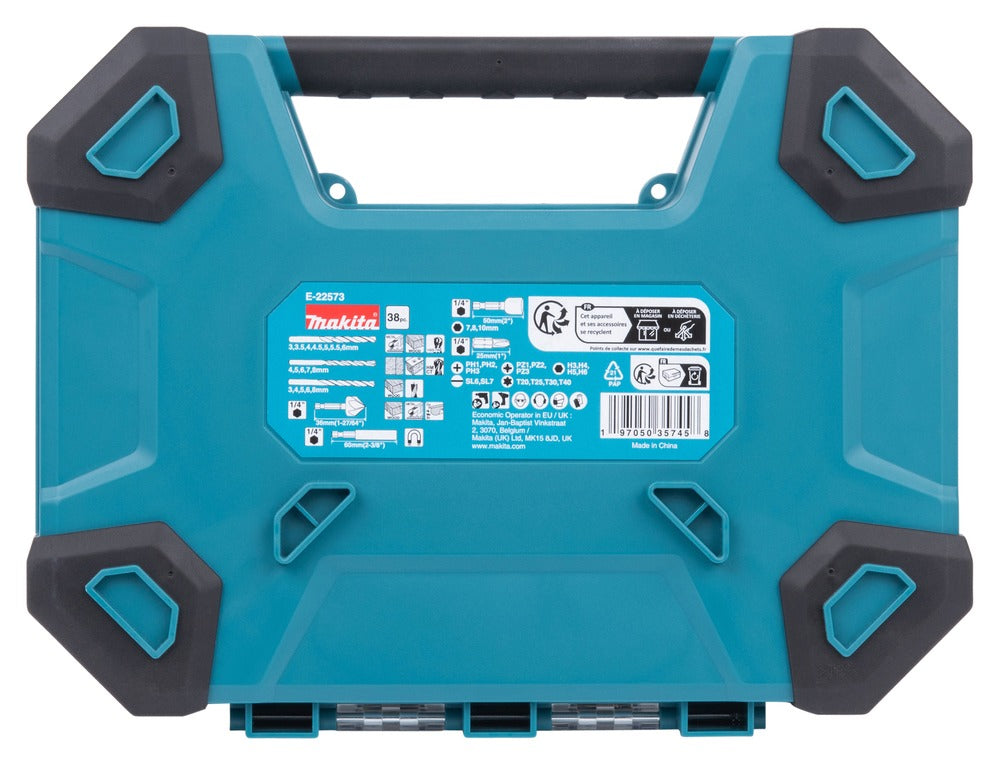 Estuche con brocas surtidas 38 Pz E22573 Makita