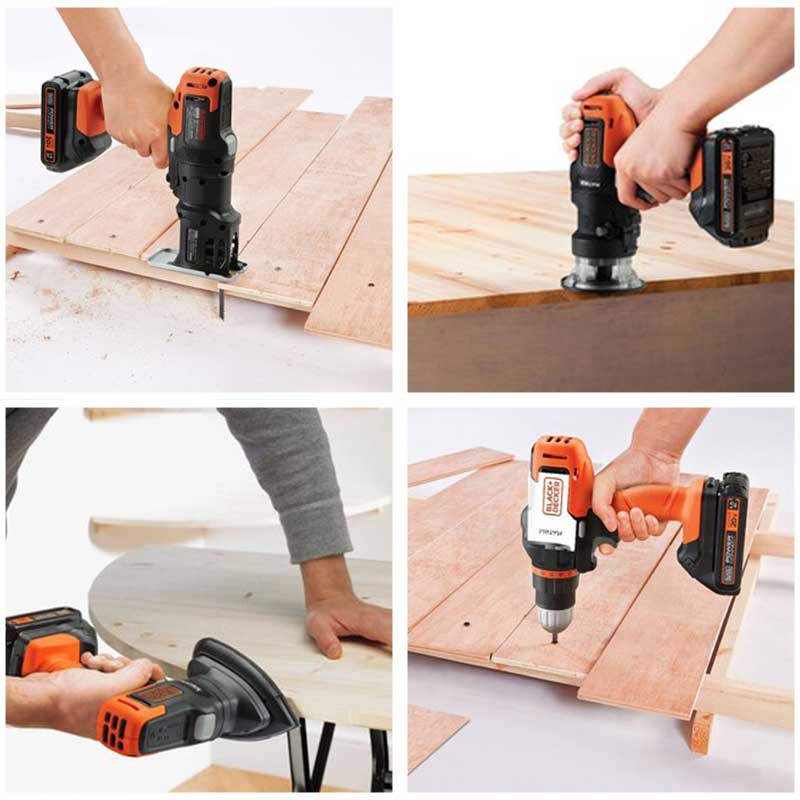 Taladro Inalámbrico 20V MAX* MATRIX™ con 6 Cabezales Intercambiables MTX20K6A Black & Decker