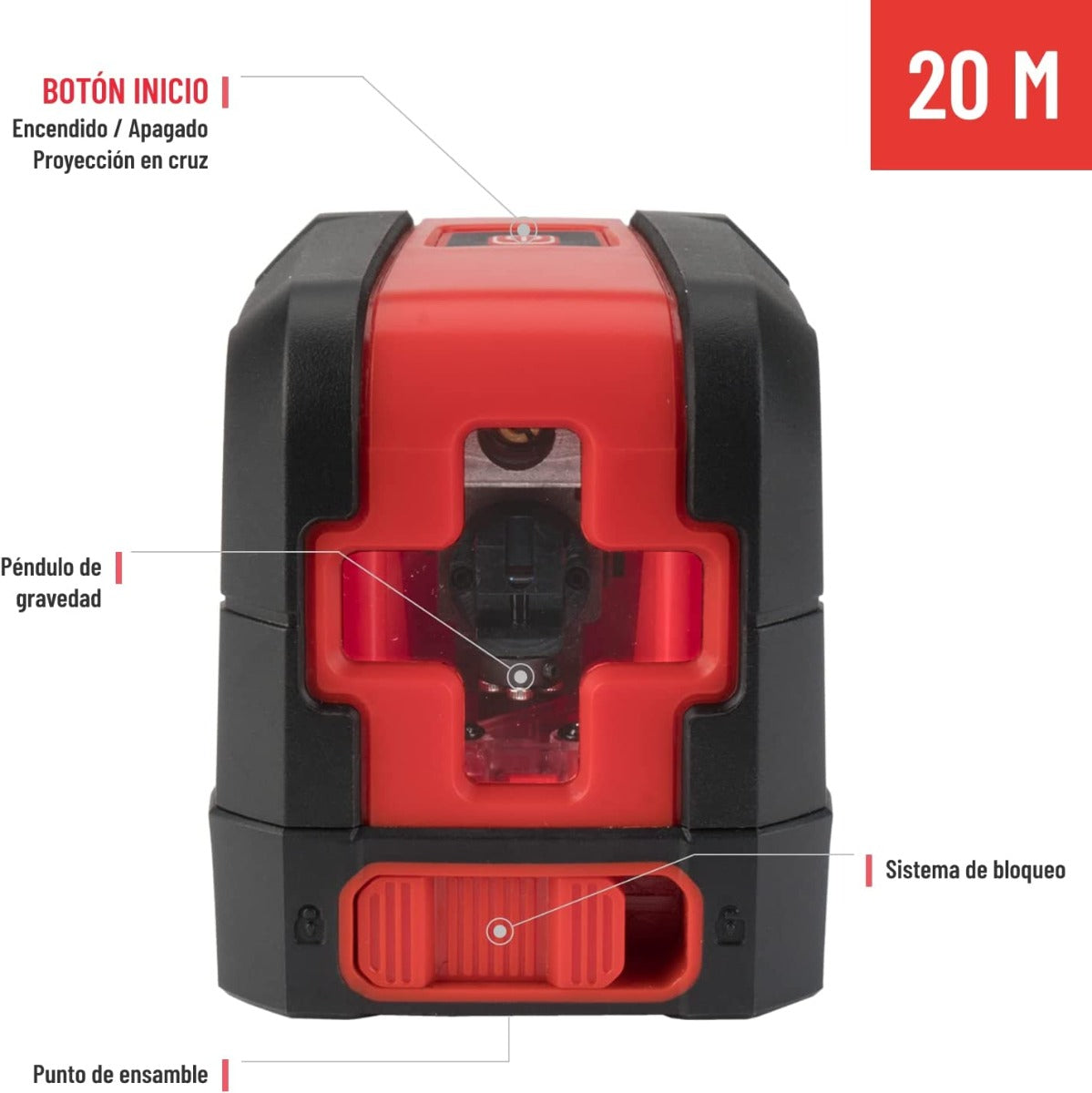Nivel Láser 20M Rojo LASER20M Bellota