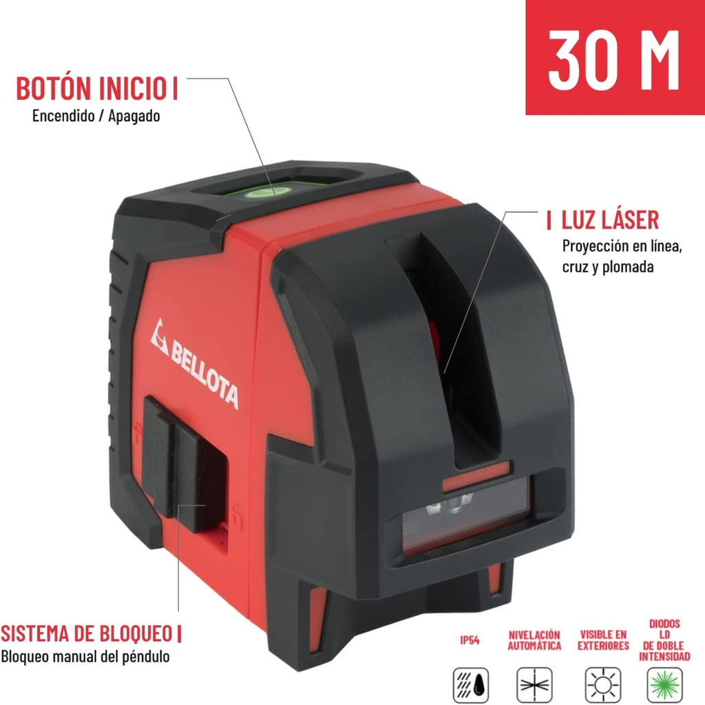 Nivel Láser 30M verde LASER30M Bellota
