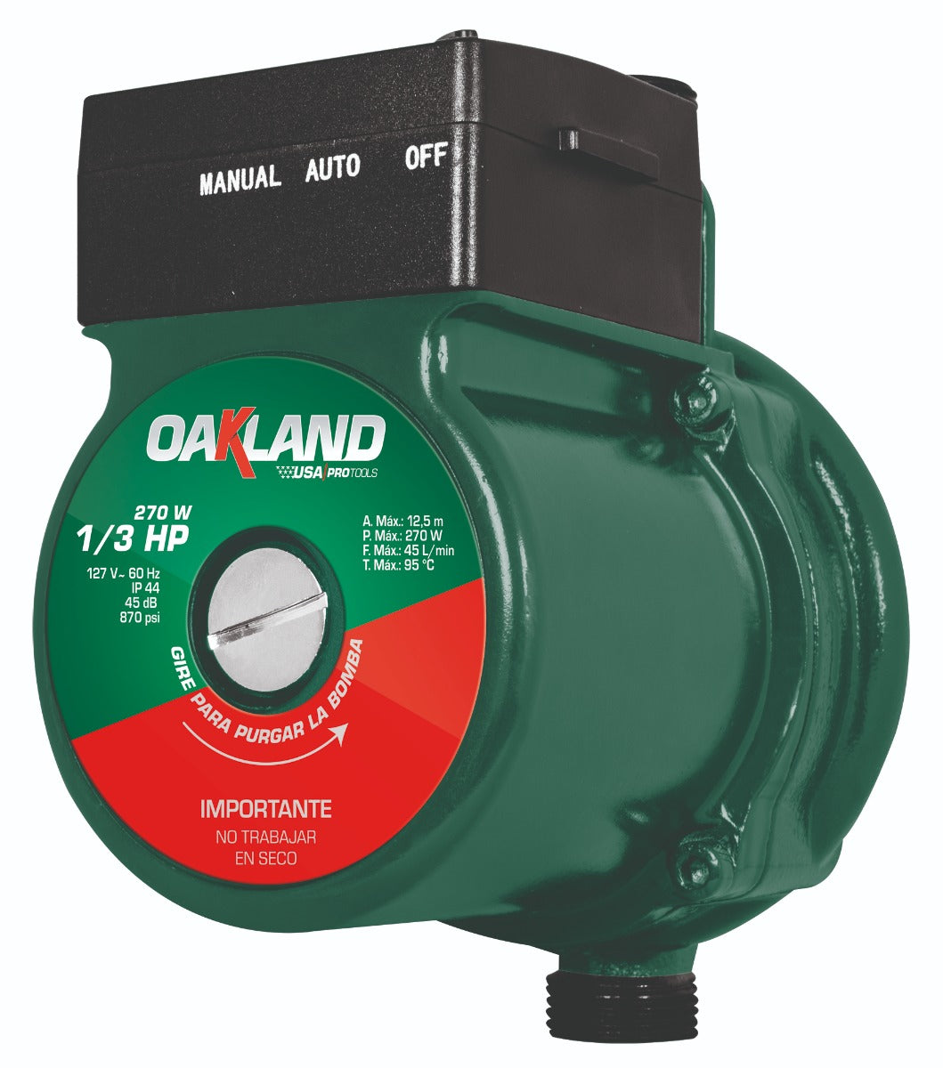 Bomba Presurizador Automático 1/3 HP PA-4560 Oakland