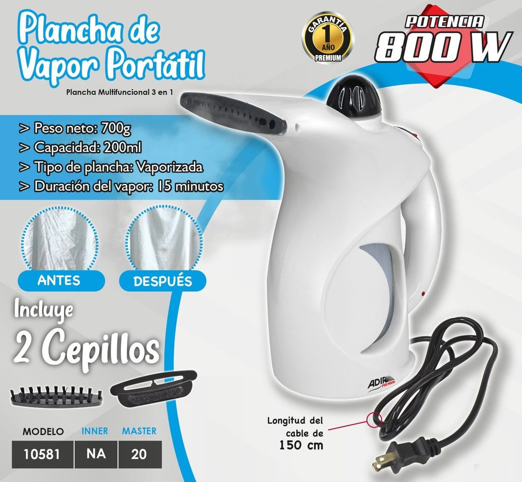 Plancha de vapor portátil 10581 Adir