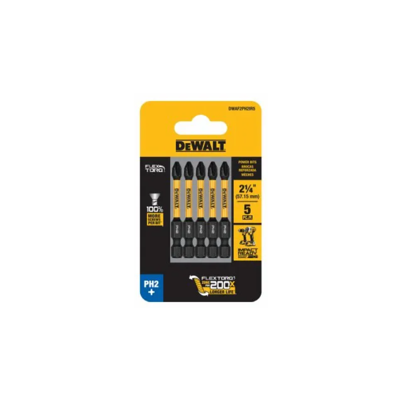 Juego de 5 puntas DWAF2PH2IR5 DeWalt