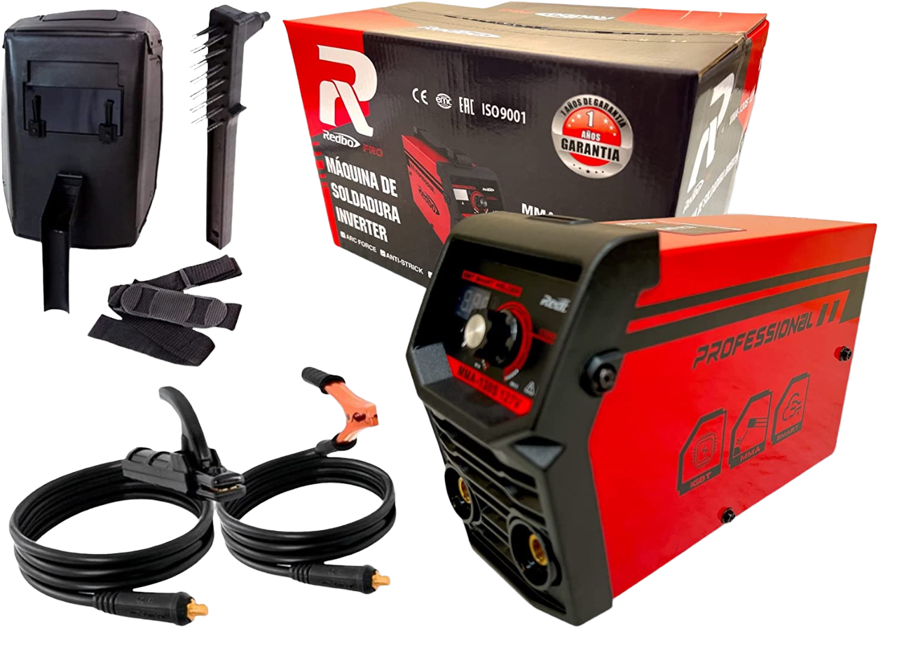 Soldadora Inversora MMA130S Roja Redbo