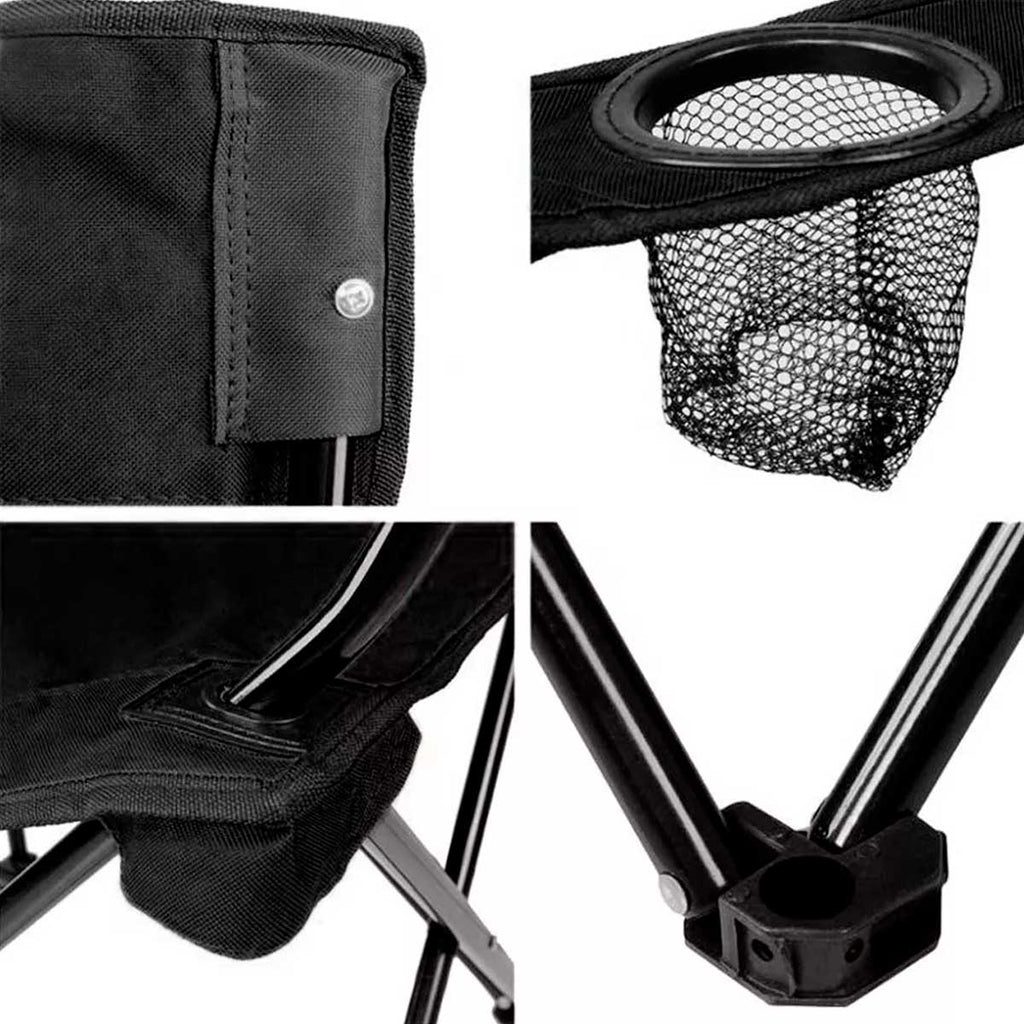 Silla Plegable Para Camping Negra GardenLife
