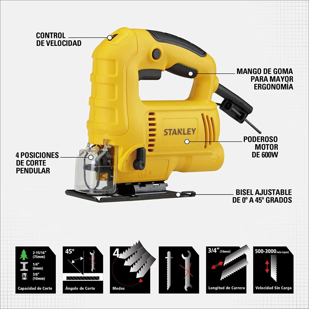 Sierra Caladora 600W VV SJ60K Stanley