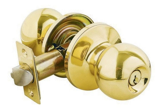 Cerradura Tubular Perilla Entrada Principal Latón Brillante 0255-33 Soprano