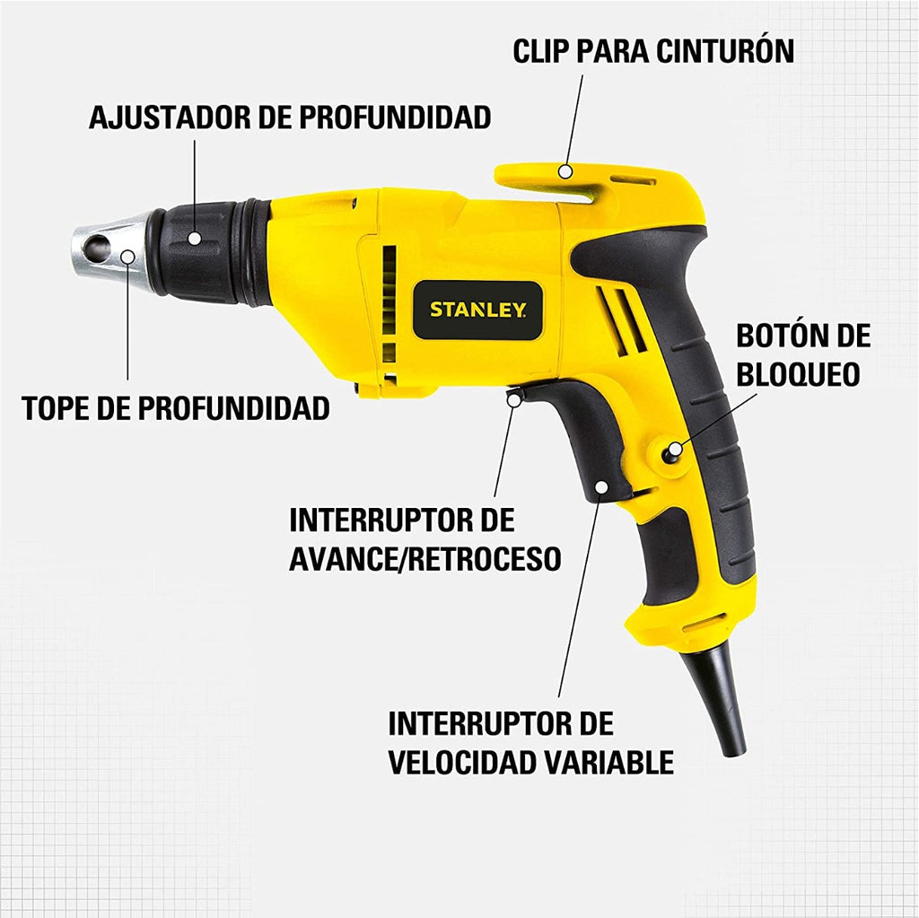 Atornillador Para Tablaroca 520W VVR STDR5206-B3 Stanley