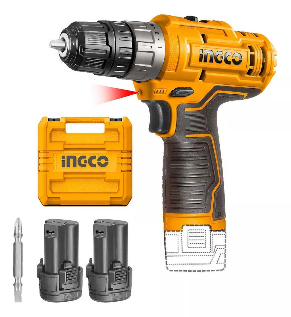 Taladro Atornillador 12V 3/8” CDLI12202 Ingco