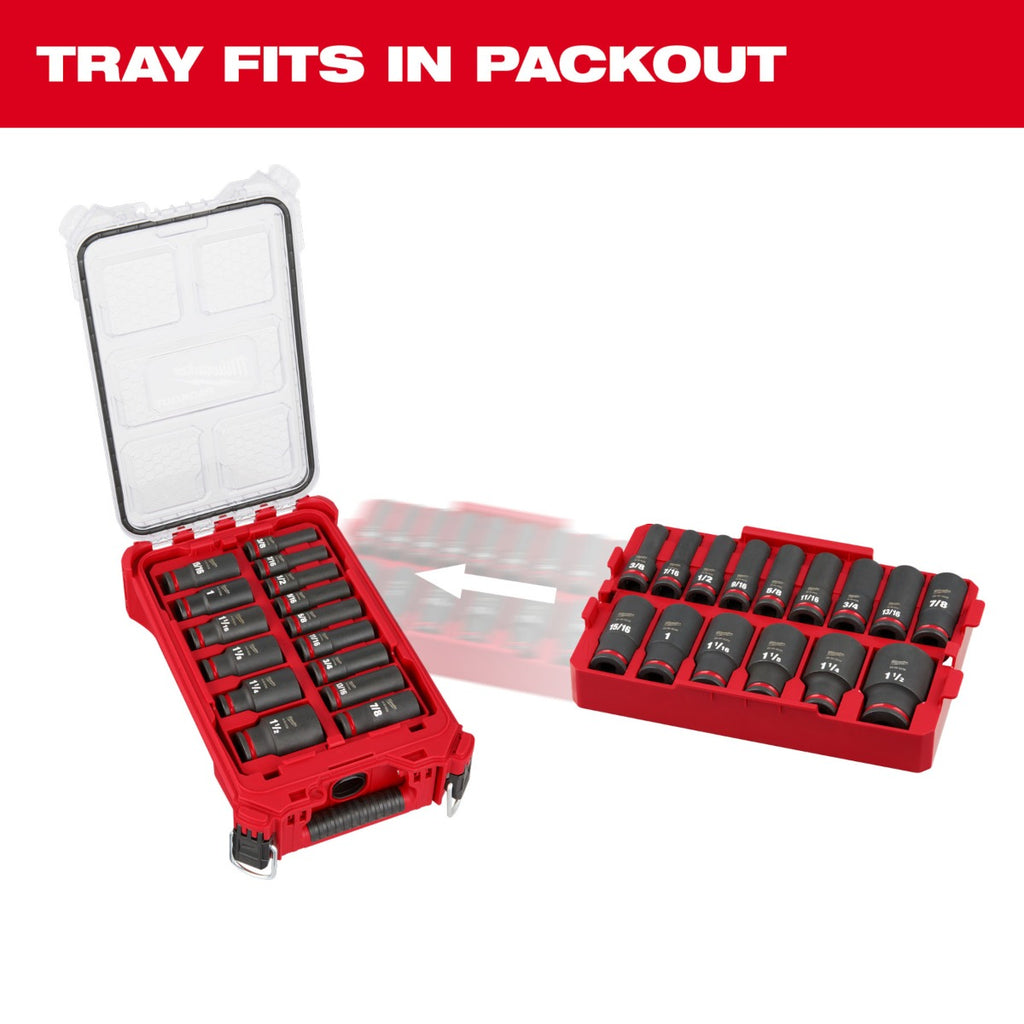 Juego Dados de Impacto SHOCKWAVE Impact Duty™ 1/2" 15 Pzs 49-66-6817 Milwaukee