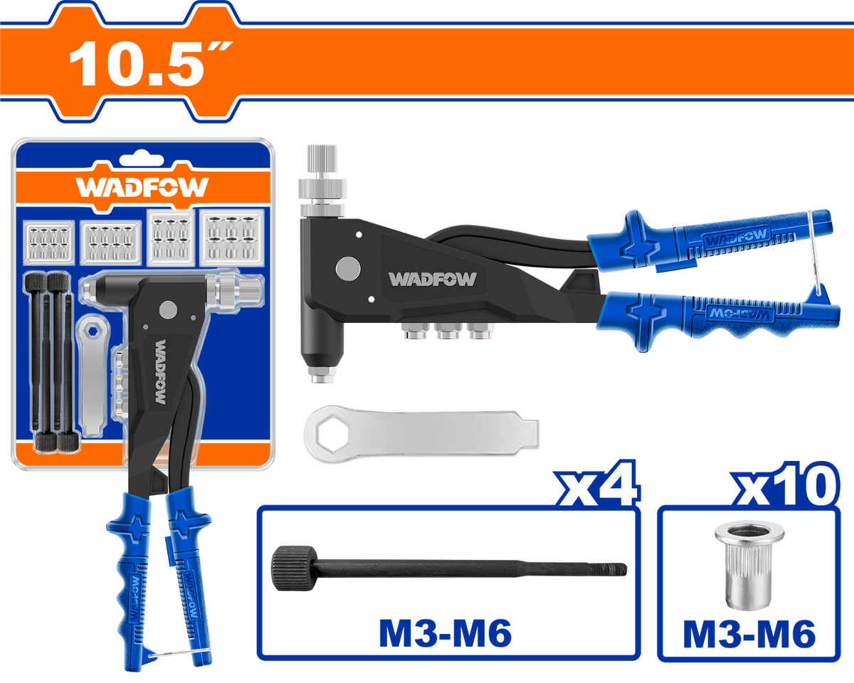Remachadora de 10.5'' Con Accesorios WHR5710 Wadfow