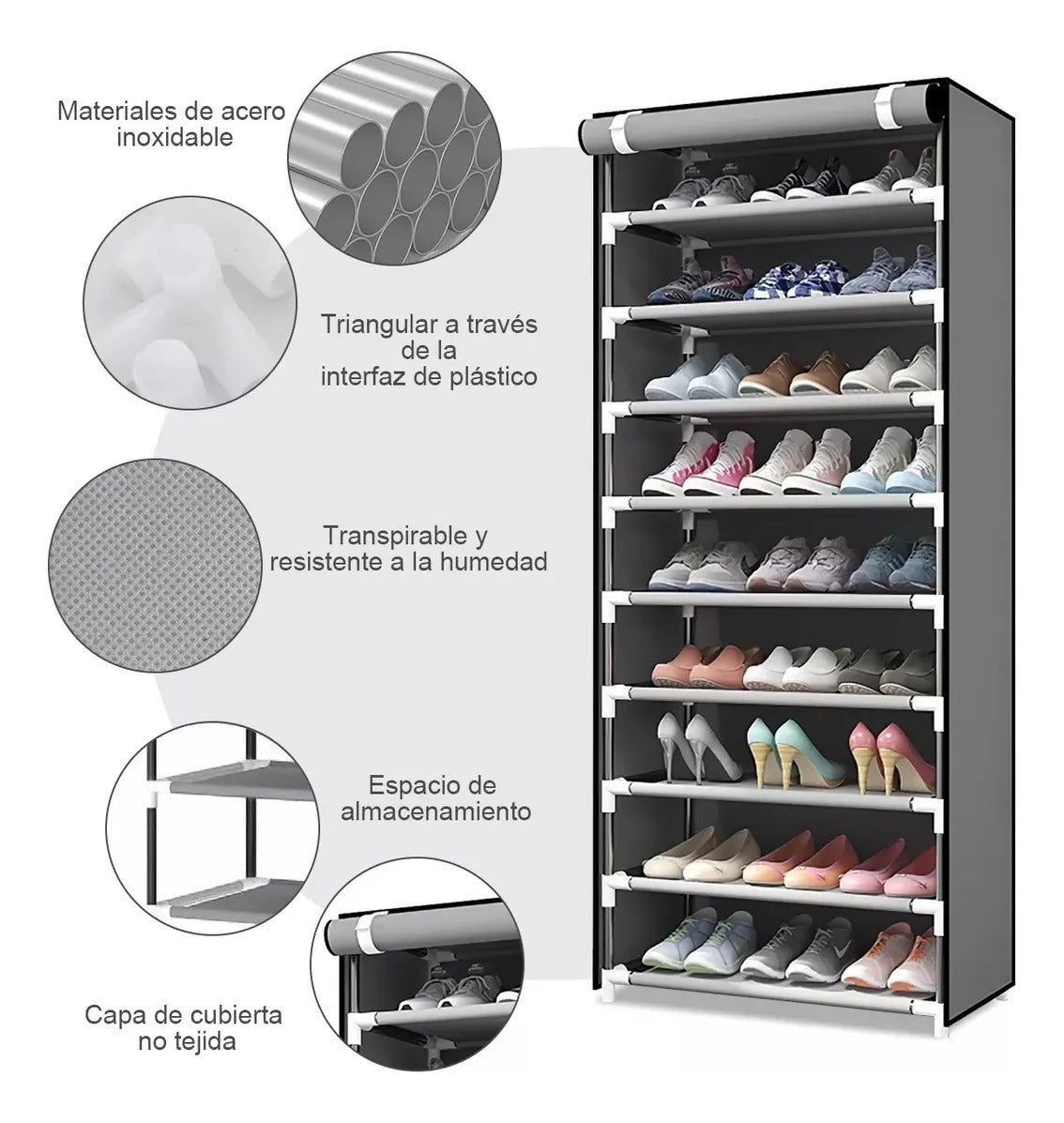 Zapatera Organizador 9 Niveles CUSOPGO Cuory