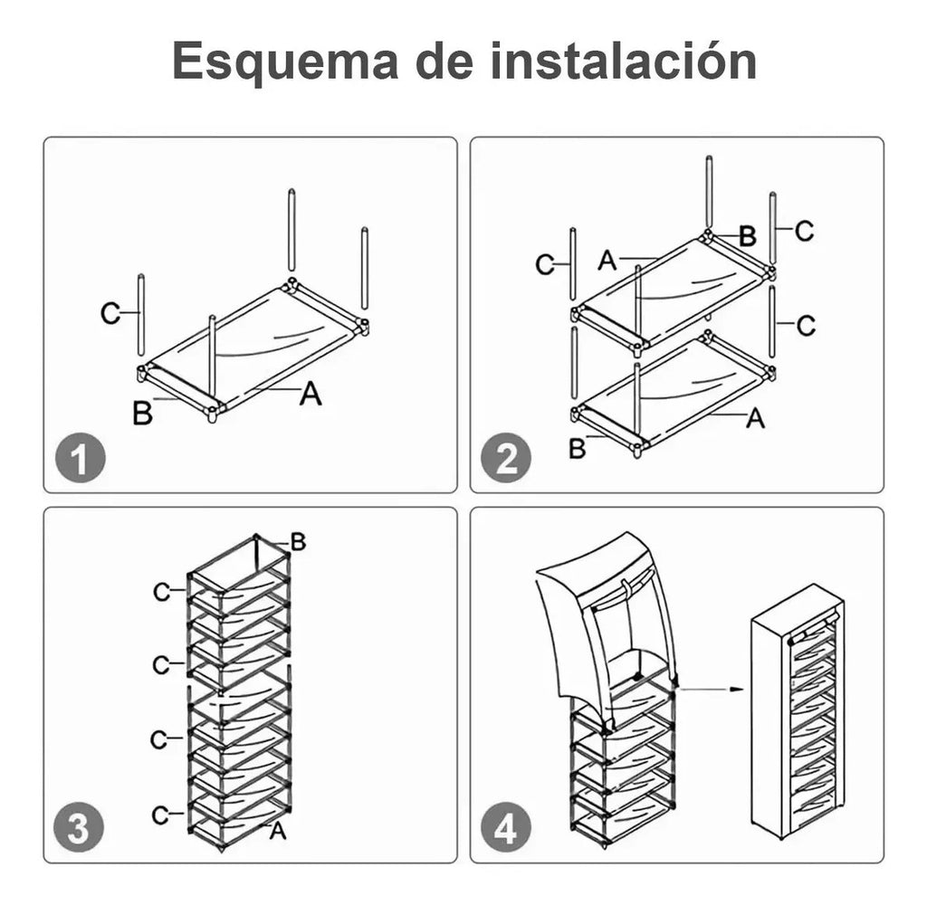 Zapatera Organizador 9 Niveles CUSOPGO Cuory