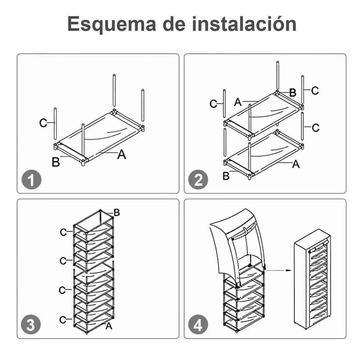 Zapatera Organizador 9 Niveles CUSOPGO Cuory