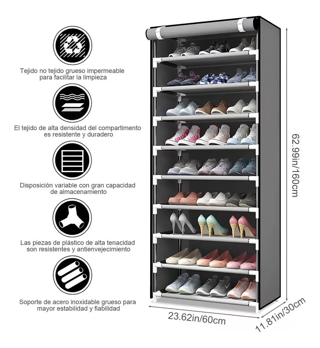 Zapatera Organizador 9 Niveles CUSOPGO Cuory